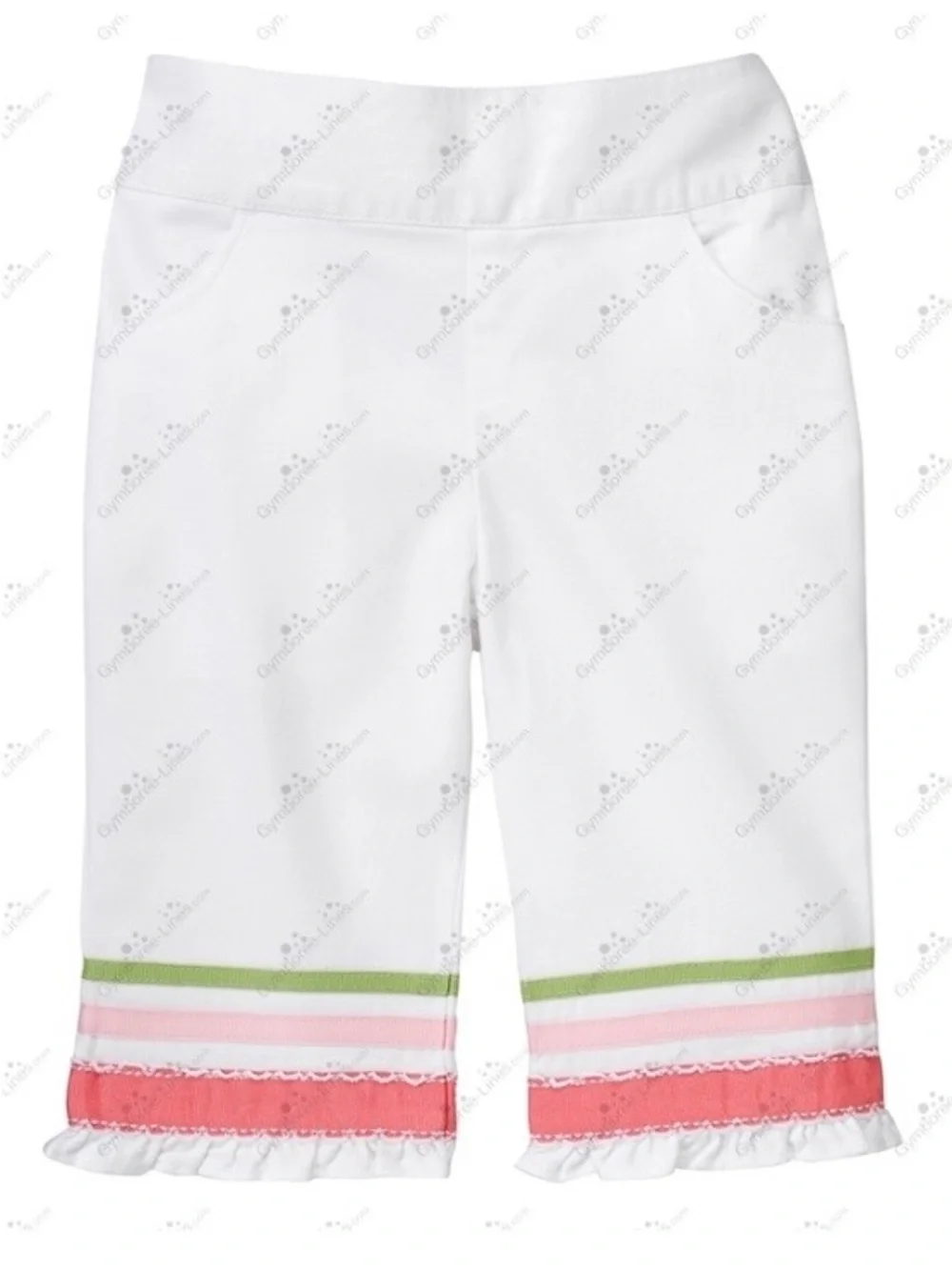 Gymboree Girls ‘Tulip Garden’ Set Size 4T Ribbon Top, Crop Pant, Bow Headband